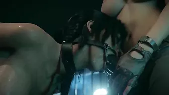Lara Croft, a hentai slave, gets fucked by sadistic lesbians with strapon in Trouble ep1-7.