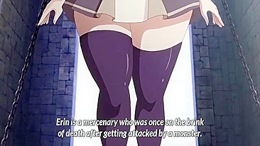 Hentai bondage slave covered in hot cum.