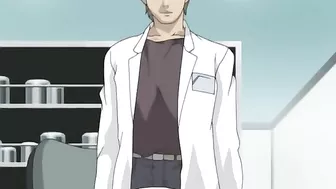 Scientists dissect a woman before she is sexually assaulted by a creature in hentai porn.