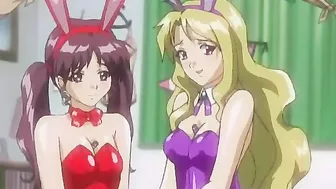 Hentai video - Dirty bastards and their friends tie up sex slaves and have rough sex.