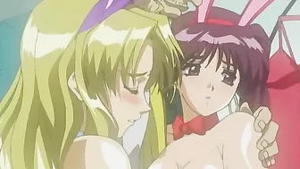 Hentai video - Dirty bastards and their friends tie up sex slaves and have rough sex.