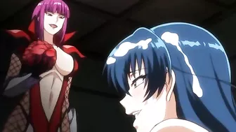 A female ninja in Taimanin Asagi 3 episode 2 gets creampied by her futa sister.