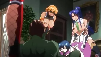A female ninja in Taimanin Asagi 3 episode 2 gets creampied by her futa sister.