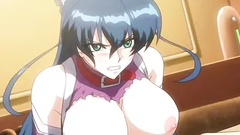 A female ninja in Taimanin Asagi 3 episode 2 gets creampied by her futa sister.