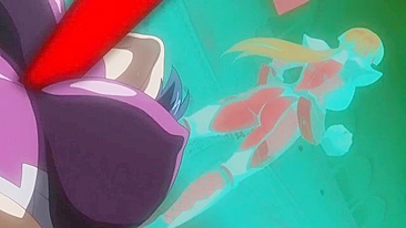 A female ninja in Taimanin Asagi 3 episode 2 gets creampied by her futa sister.