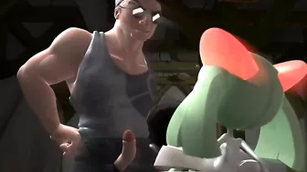 The trainer brutally ravaged his Pokémon in hentai-style.