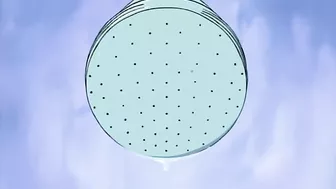 A lesbian vampire in a hentai scene binds and bites a nude schoolgirl.