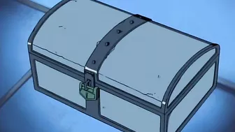 A lesbian vampire in a hentai scene binds and bites a nude schoolgirl.