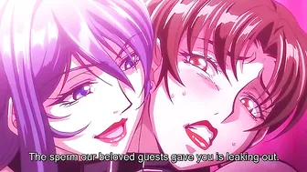 Hentai porn video featuring a bound and busty teacher being anally penetrated by multiple men.