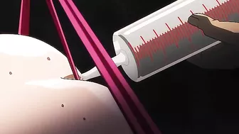 Hentai porn video featuring a bound and busty teacher being anally penetrated by multiple men.