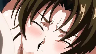 Hentai porn video featuring a bound and busty teacher being anally penetrated by multiple men.