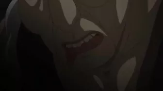 A pink-haired babe with large breasts is bound, teased and rough sexed in a hentai video.