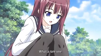 A pink-haired babe with large breasts is bound, teased and rough sexed in a hentai video.