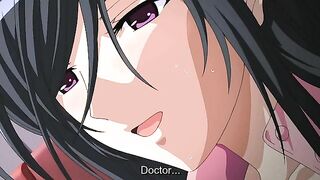 Busty nurse masturbates for doctor in hentai hospital.