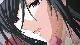 Busty nurse masturbates for doctor in hentai hospital.