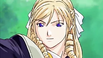 A young male slave is sexually dominated by a group of kinky schoolgirls in a hentai fantasy.