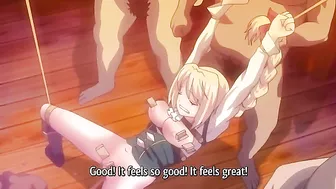 Blonde hentai princesses are sexually assaulted by raunchy pirates in a graphic scene.