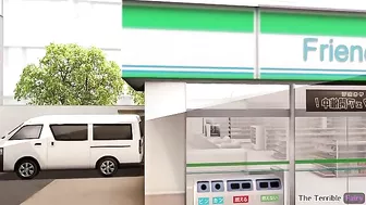 A petite blonde teen is sexually pleasured by a 3D futanari cock in an alleyway.