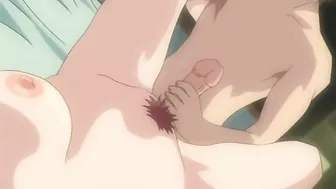 Futanari gets double-teamed by a hentai threesome.