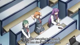 Hentai video - Busty teacher masturbates while schoolgirls get facials.