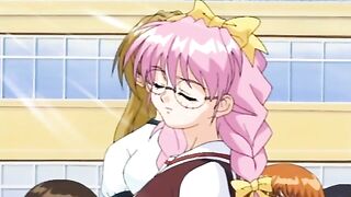 Isaku respectfully gives erotic enemas to two young girls before passionately fucking them on a hentai website.