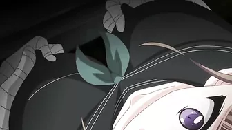 Hentai video featuring a petite teen schoolgirl getting double-penetrated by a group of men.