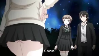 Hentai video featuring a petite teen schoolgirl getting double-penetrated by a group of men.