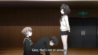 Hentai video featuring a petite teen schoolgirl getting double-penetrated by a group of men.