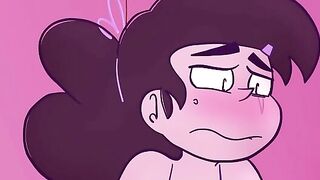 The cross-dressing cum princess Marco Diaz is anally penetrated and double-teamed by futa monsters in this hentai scene.