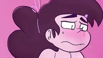 The cross-dressing cum princess Marco Diaz is anally penetrated and double-teamed by futa monsters in this hentai scene.