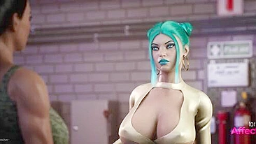 Futanari babes have an action-packed threesome in a 3D animated hentai scene.
