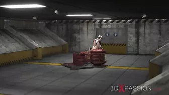 Sci-fi hentai scene featuring a female android and a girl engaged in oral sex. Sci-fi hentai scene featuring a female android and a girl engaged in oral sex.