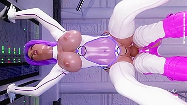 Seduced by a futanari in a 3D animation, experience intense hentai pleasure.