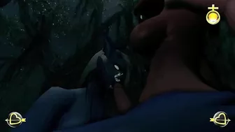 The elven warrior with an impressive posterior takes a hentai cock outside.