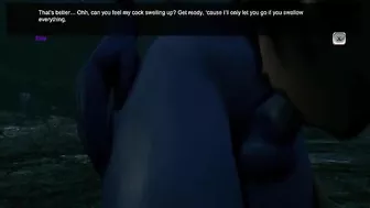 The elven warrior with an impressive posterior takes a hentai cock outside.