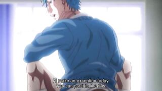 Yaoi students in a hentai threesome at school.