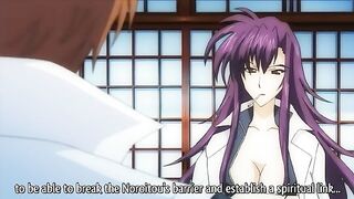 Haruka, a female ninja with a futa dick, fucks her friend in hentai porn.