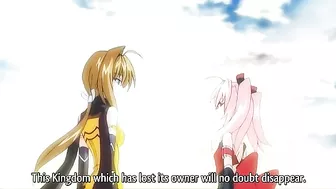 Haruka, a female ninja with a futa dick, fucks her friend in hentai porn.