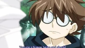 Hentai video - A cute teen succubus gets fucked by an angel with a futanari cock.