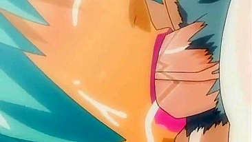 Hentai video - A cute teen succubus gets fucked by an angel with a futanari cock.