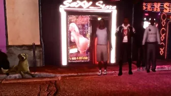 Hentai babe gets blowjob from 3D dickgirl on the street.