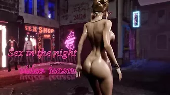 Hentai babe gets blowjob from 3D dickgirl on the street.