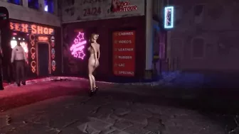 Hentai babe gets blowjob from 3D dickgirl on the street.