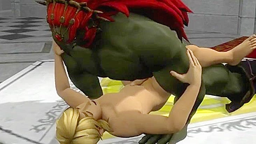 Link got fucked hard by the troll king in a hentai-style porno.