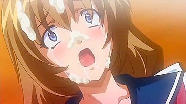 Hentai schoolgirl gets anal filled with milk in Gakuen 2 ep2.