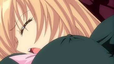 A petite schoolgirl masturbates with a large dick in public.