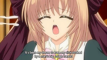 A petite schoolgirl masturbates with a large dick in public.