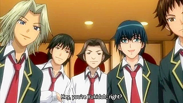 A petite schoolgirl masturbates with a large dick in public.