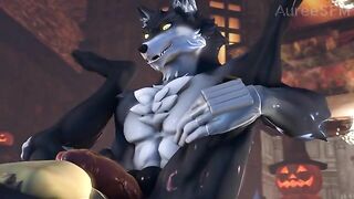 Werewolf fucks gay vampire dogman in ass. #Hentai