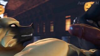 Werewolf fucks gay vampire dogman in ass. #Hentai